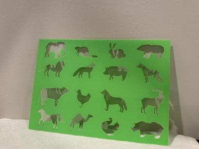 Kids Animal stencil montessori