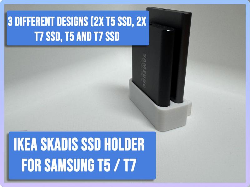 IKEA SKADIS SSD Holder for Samsung T5 and T7 SSD