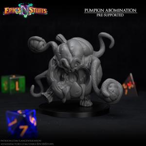 Pumpkin Abomination Miniature - pre-supported