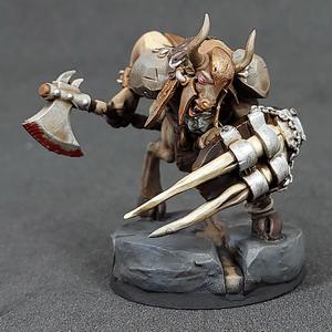 Minotaur A - Male Axe and Shield - PRE-SUPPORTED