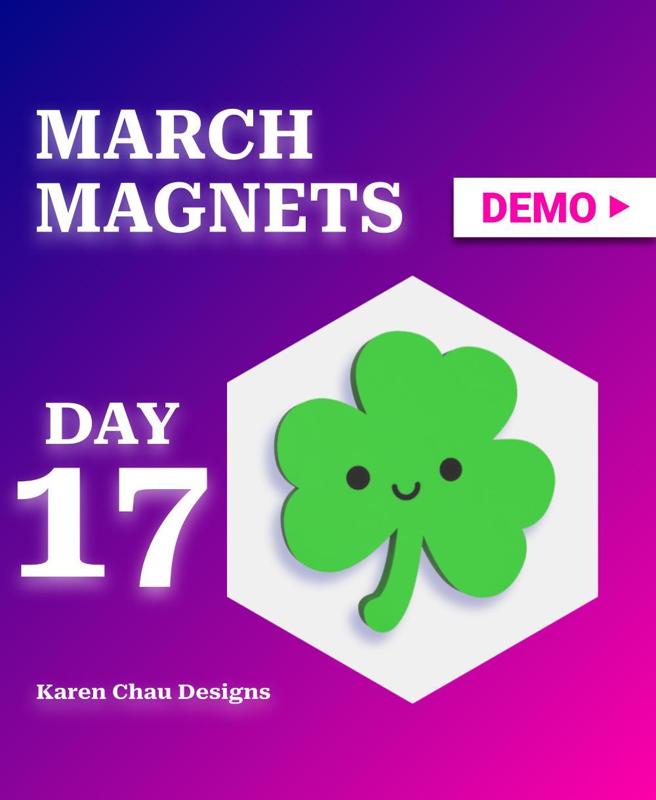March Magnets - Day 17 #marchmagnets | Kawaii Shamrock
