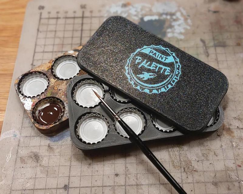 Magnetic Paint Palette for Bottle Caps   