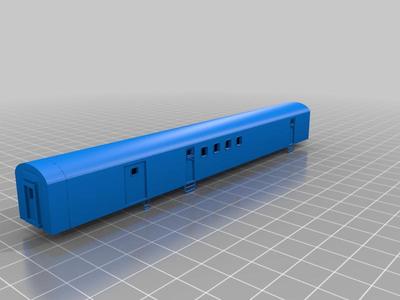 N scale 85' smooth side passenger RPO Baggage
