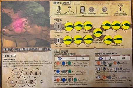 Spirit Island 2 color Serpent Slumbering Beneath the Island presence token