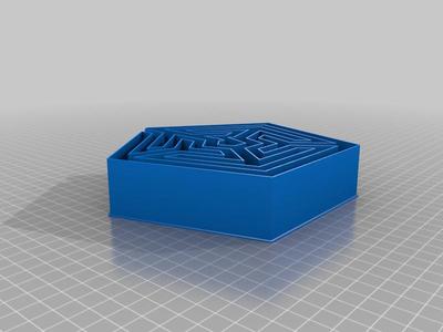 pentagram labyrinth, nestable box (v2)