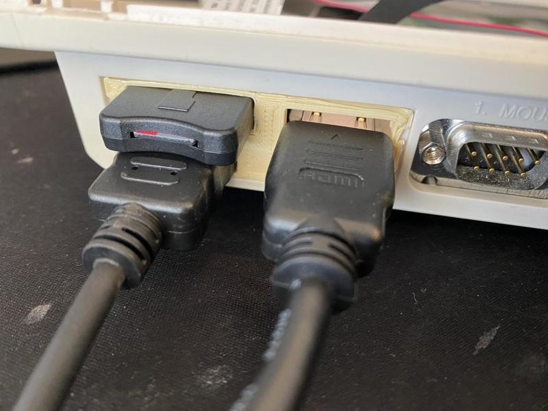 Amiga 1200 PiStorm32-lite and IndivisionAGA Mk3 Rear Panel Cover 