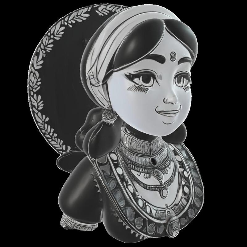 Graceful Folk Lady Figurine