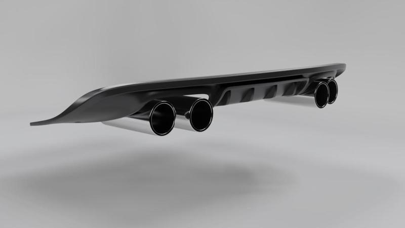 A3 8P 4 inch quad exhaust