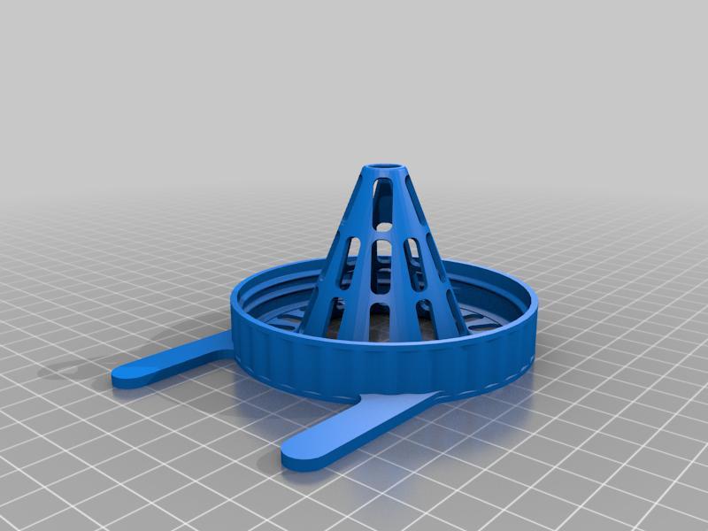 Asian hornet trap with legs for honey jar and raincap