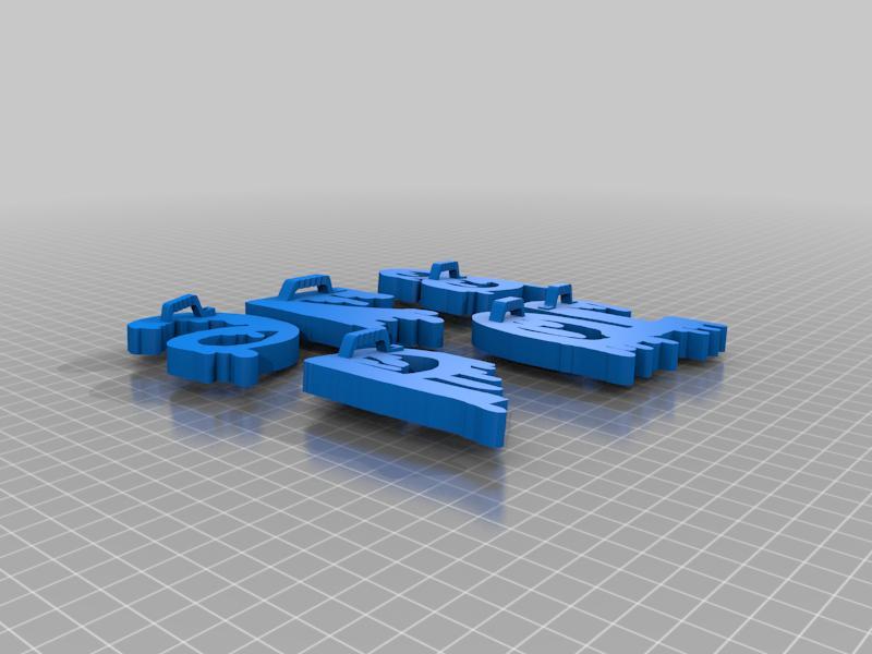 Drippy Numbers 6-10 (with sawtooth picture hangers)