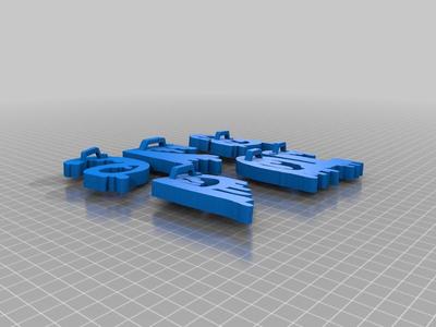 Drippy Numbers 6-10 (with sawtooth picture hangers)