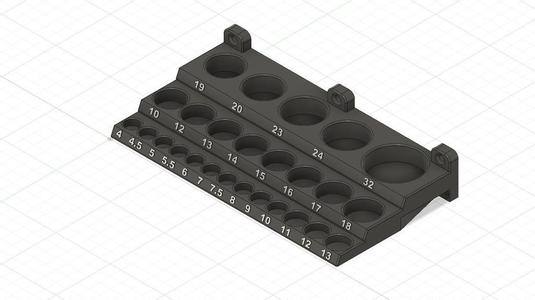 Socket holder - mounted on the wall