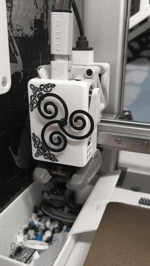 A1/A1 mini extruder cover. Celtic knotwork 4