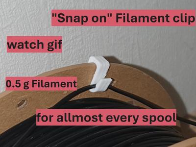 Small snap on strong filament clip
