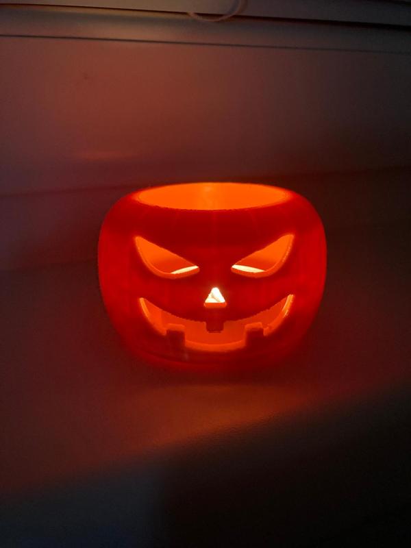 Pumpkin candle holder
