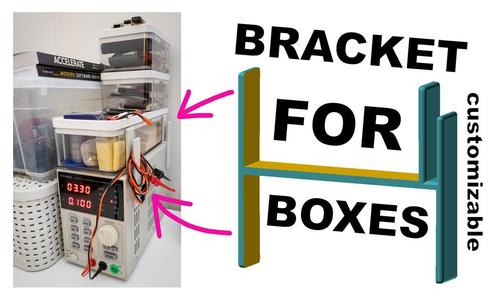 Customizable bracket for boxes (Korad KA3005P, IKEA BROGRUND)
