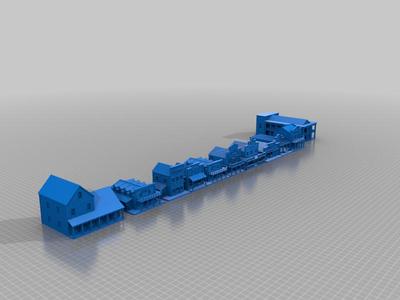 n scale mid 19th century town