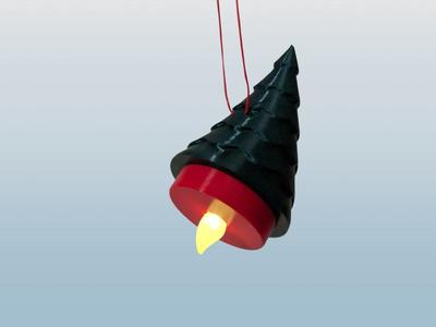 Rocket Christmas Tree Ornament