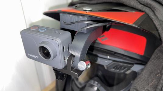 AKASO V50Pro (GoPro-like) holder for ATV-VTT helmet