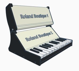 Stand for 2 Roland Boutique + K25M