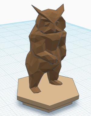 Low Poly Fantasy Tabletop - Owl Bear