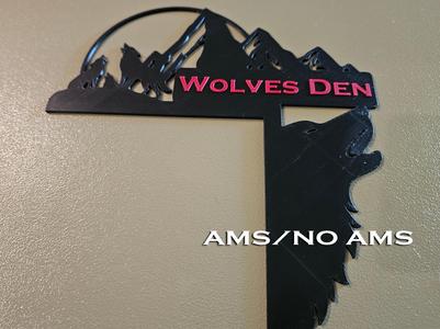 Customizable Wolf Den Door Sign (AMS/No AMS)