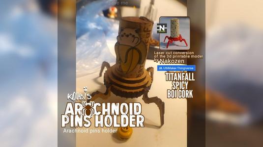 Arachnoid Pins Holder - Laser Cut