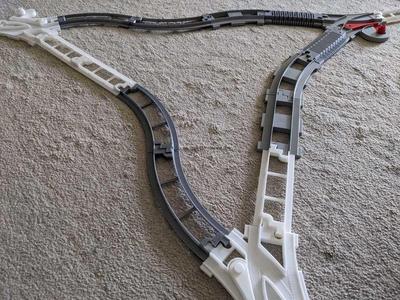 Fast-printing Duplo-compatible straight train track (12.7cm)