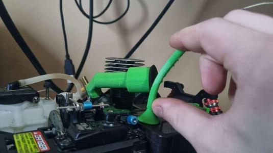 Nitro car RC 1/10 radio receiver antena mount Carson CV-10