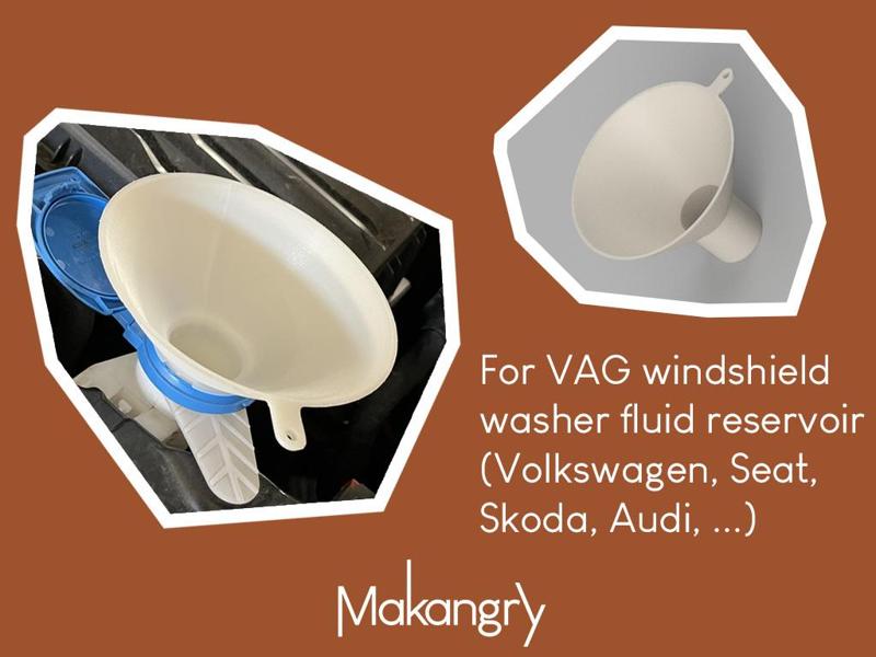The VAG windshield washer fluid reservoir funnel