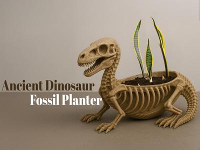 Ancient Dinosaur Fossil Planter