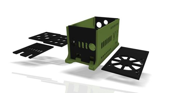 case w fan for Arduino UNO v3 w CNC shield