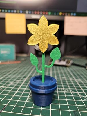 Doll house flower with the pot