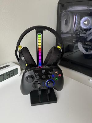 Soporte auriculares pc mas mando
