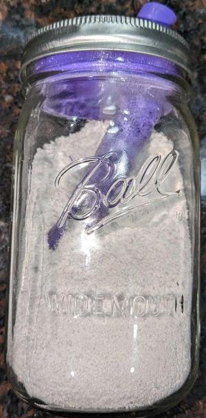 Dishwasher powder dispenser measured 