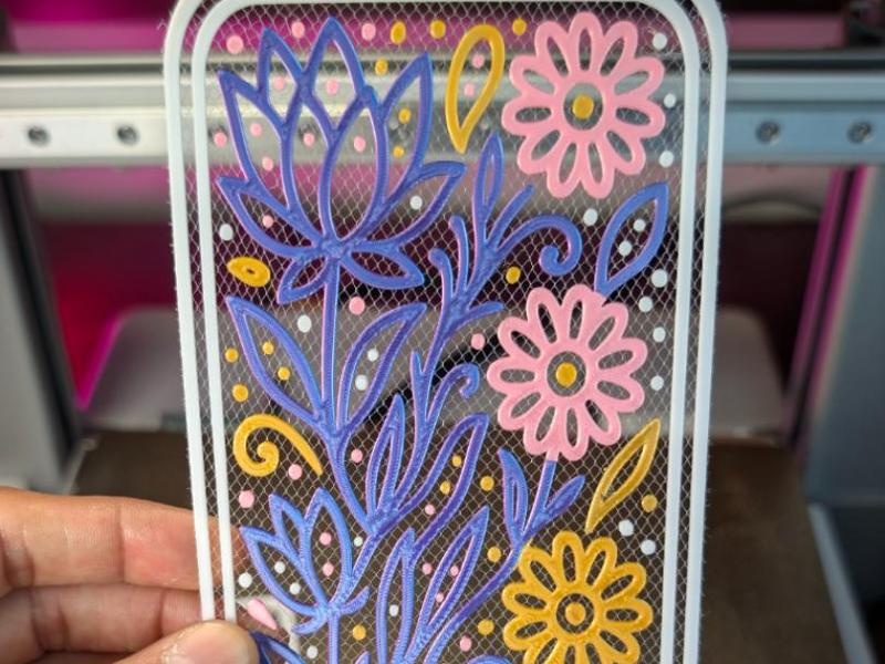 Floating Floral Pattern  style 1 fabric printing