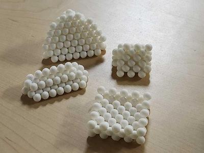 Desktop FCC Cube puzzle/toy (inaccurate plane cleaves)