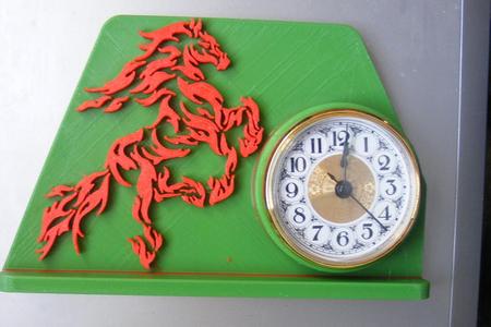 flaming horse clock