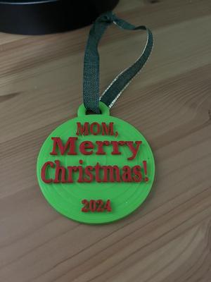 Mom, Merry Christmas! Ornament 2024