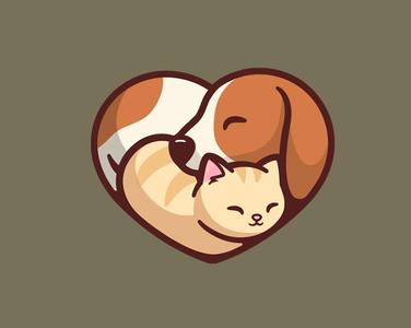 kitty and doggo / Dog Keychain / Dog keychain cute / Cat lover keychain