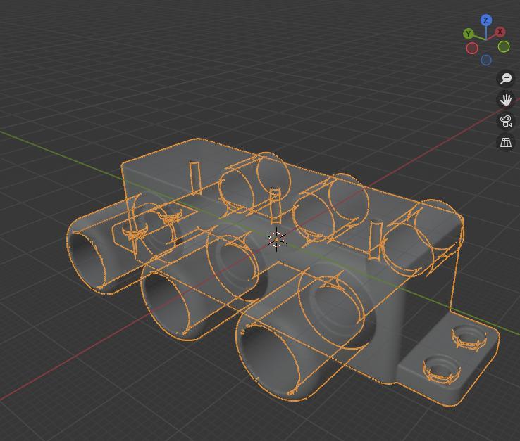 Ant Test Tube Connector - 16mm test tube to 1/2 inch PVC tubing 6-way connector