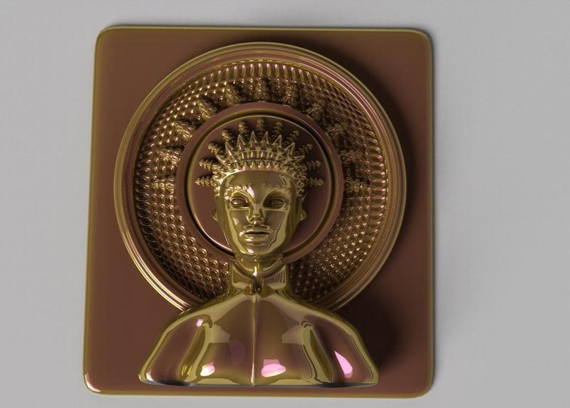 Queen Head Face Stone Tile Plate