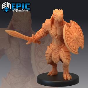 Dragonborn Sword & Shield / Half Dragon Warrior/ Lizardfolk Gladiator