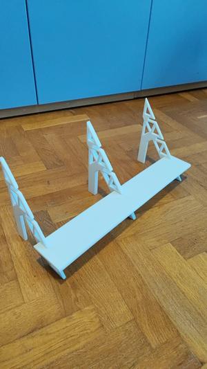 Base extended for holdine two shelves