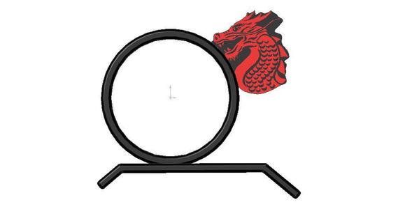 dragon wkth scales clock