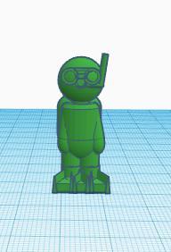 Game pieces that are scuba divers
