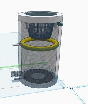 Hydroponic pot w/ air stone 