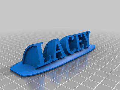 Nameplate Lacey