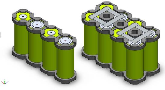 Holder / Spacer cells 26650