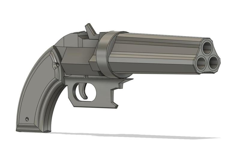 Disco Elysium - Harry Du Bois' Villiers Pepperbox Pistol